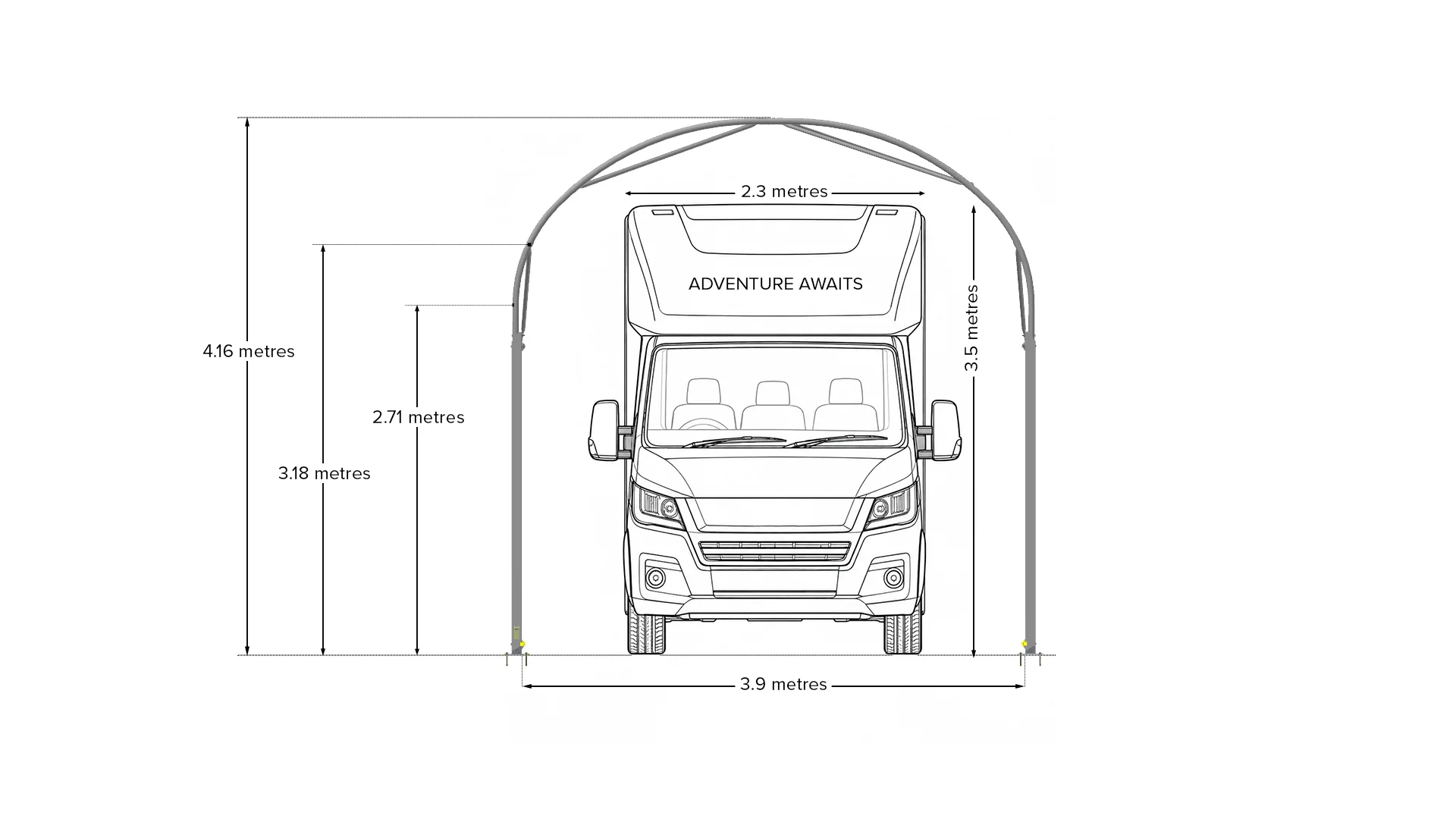 Northern Polytunnels Motorhome Dimensions Northern Polytunnels Motorhome Dimensions